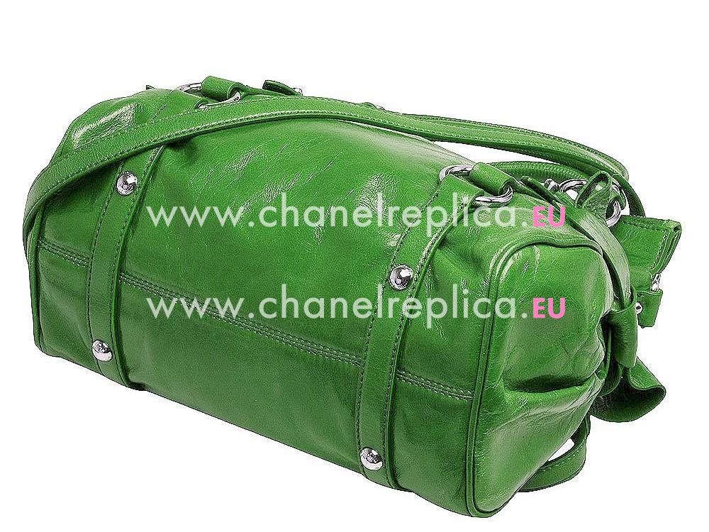 Miu Miu Vitello Lux Calfskin Bow Bag Green MU5665