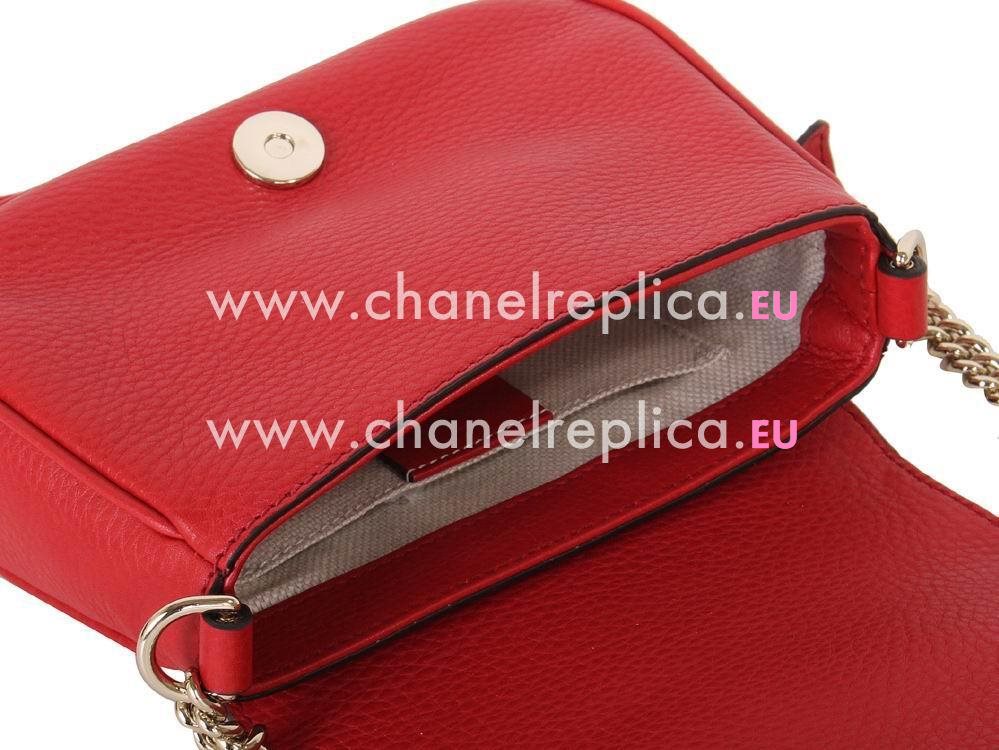 Gucci Soho Disco Caviar Calfskin Bag In Red G323190