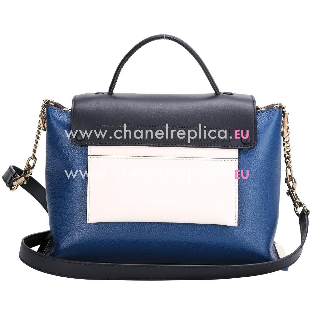 Chloe Clare Calfskin Hand Bag In Blue C5718008