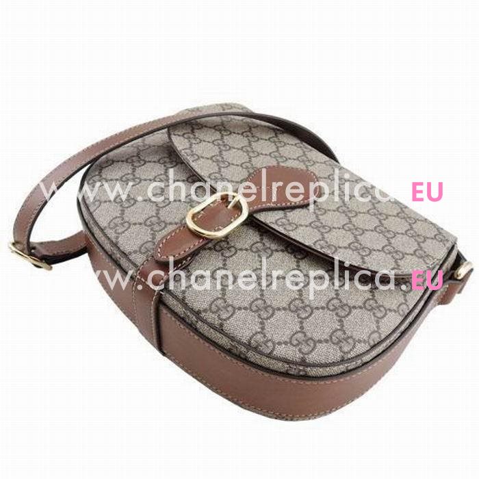 Gucci Blooms GG Supreme PU Leather Flower Handle Bag In Khaki Brown G595272