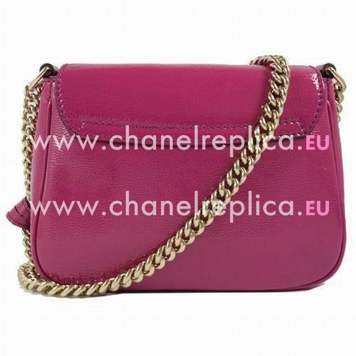 Gucci Soho Disco Calfskin Patent Leather Bag In Peach Red G5991756