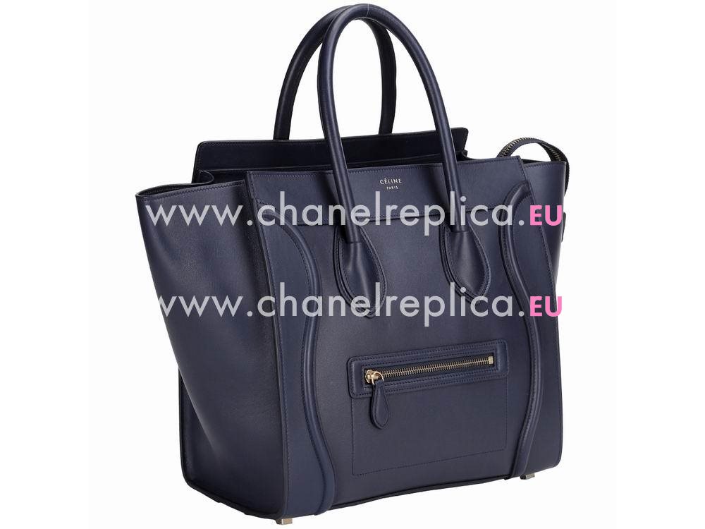 Celine Mini Luggage Calfskin Nano Bag Deep Blue CE536942