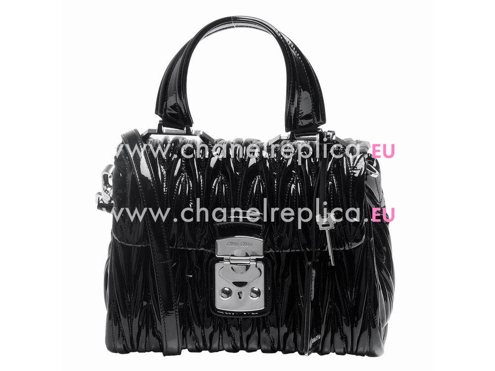 Miu Miu Large Matelasse Lux Nappa Bag Black MI54769