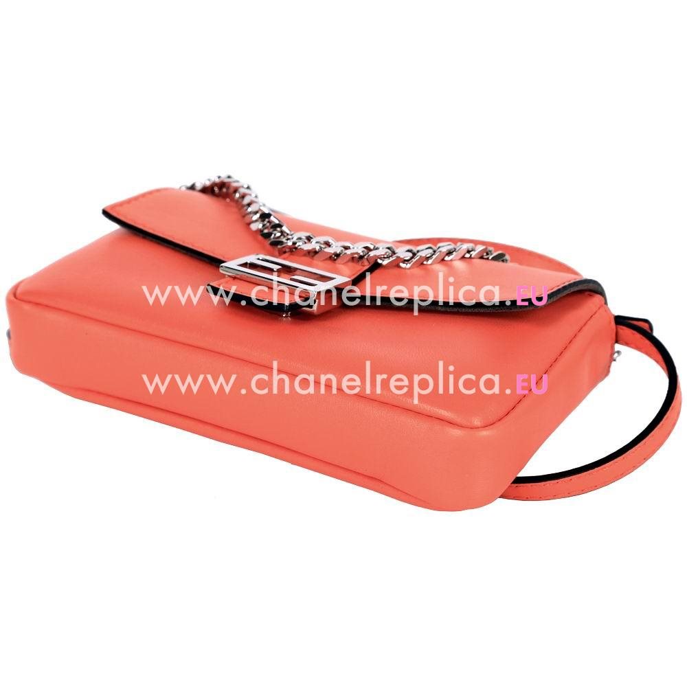 FENDI Micro Baguette Calfskin Mini Bag Orange F1548655