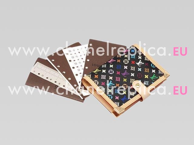 Louis Vuitton Monogram Multicolore Ring Agenda PM R20895