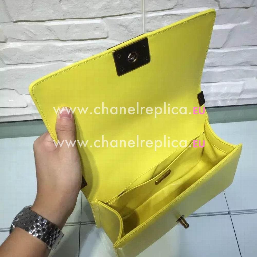 CHANEL LeBoy Copper Hardware South Africa python skin Boy Bag in Yellow C61211104