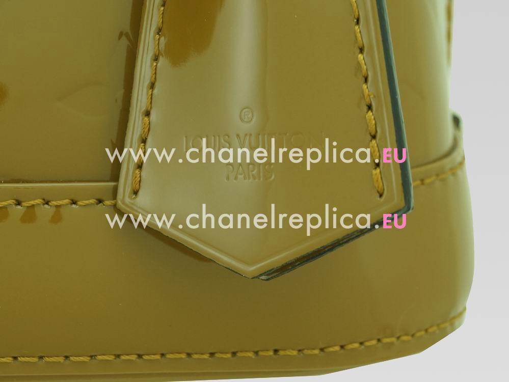 Louis Vuitton Monogram Vernis Alma BB Olive Green M91584