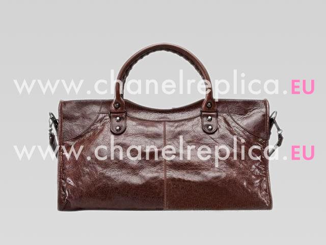 Balenciage Part Time Top Leather Bag In Chestnut 168028CH