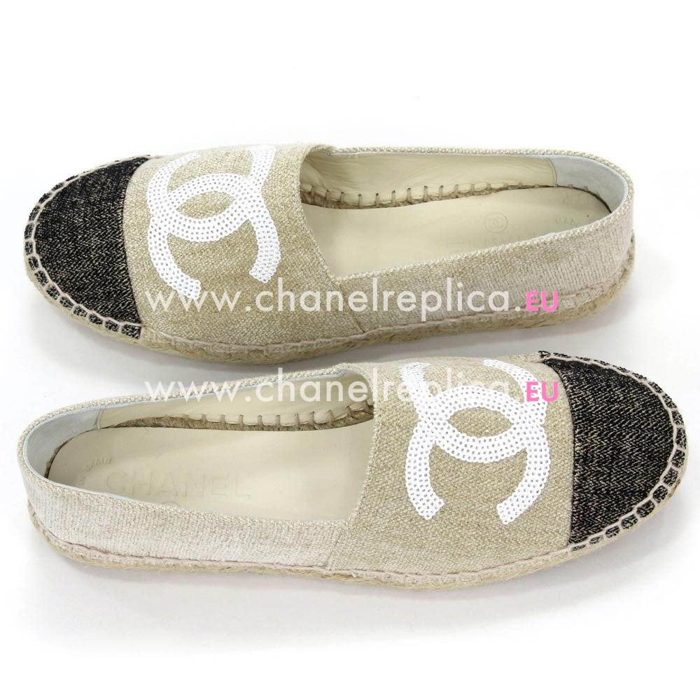 Chanel Double CC Lambskin Shoes In Black / Cream-Coloured C355948