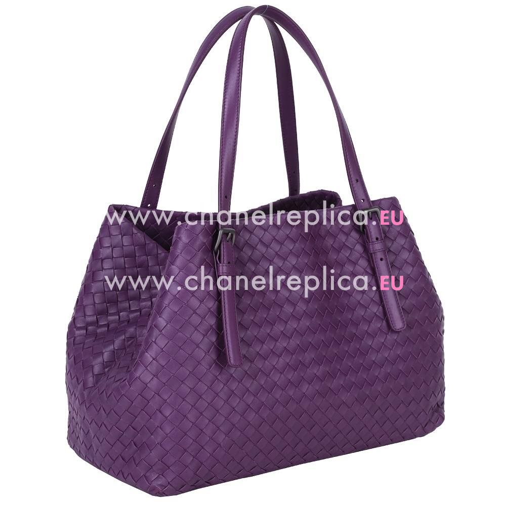 Bottega Veneta Classic Nappa Leather Woven Bag Purple B6110902