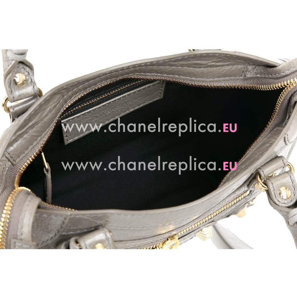 Balenciage City Lambskin Gold hardware Classic Mini Bag Gray B2055257