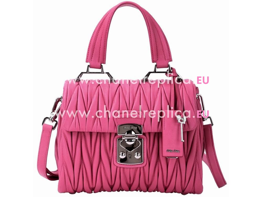 Miu Miu Large Matelasse Lux Nappa Bag Pink MI54767