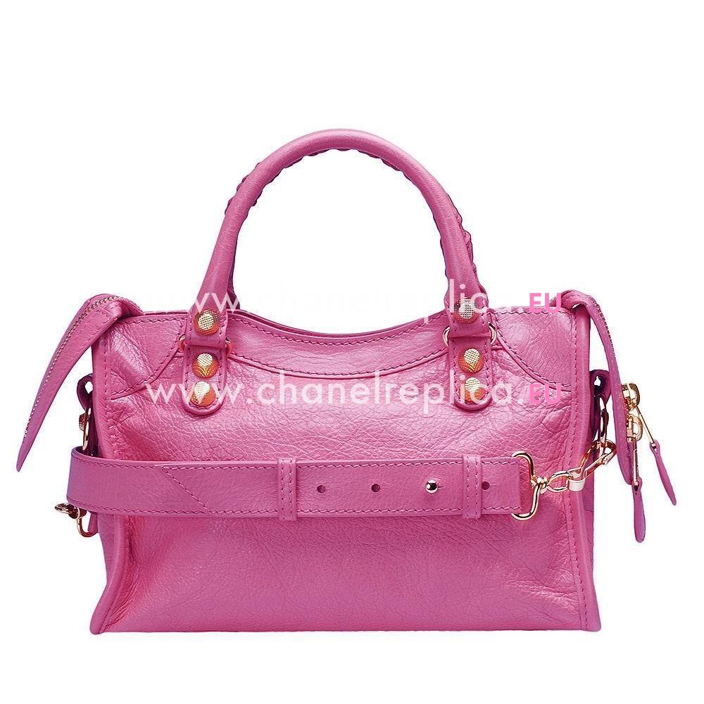 Balenciage City Lambskin Gold hardware Classic Mini Bag BlueBerry Purple B5793946