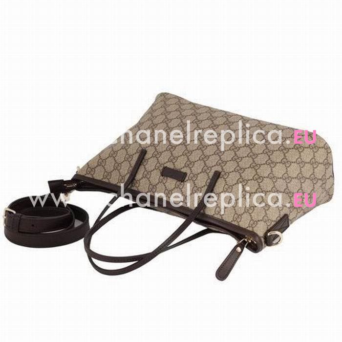 Gucci Supreme GG Plus Calfskin Tote Bag In Coffee G6111502