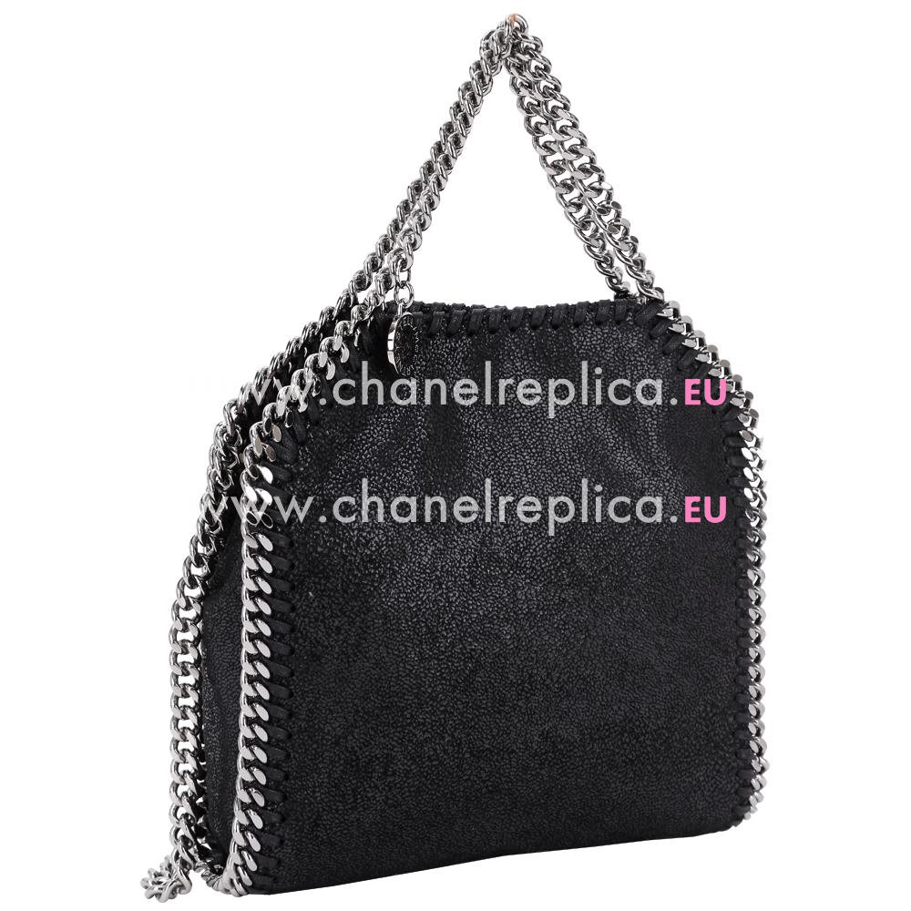 Stella McCartney Falabella Mini Silver Chain Bag Black S886650