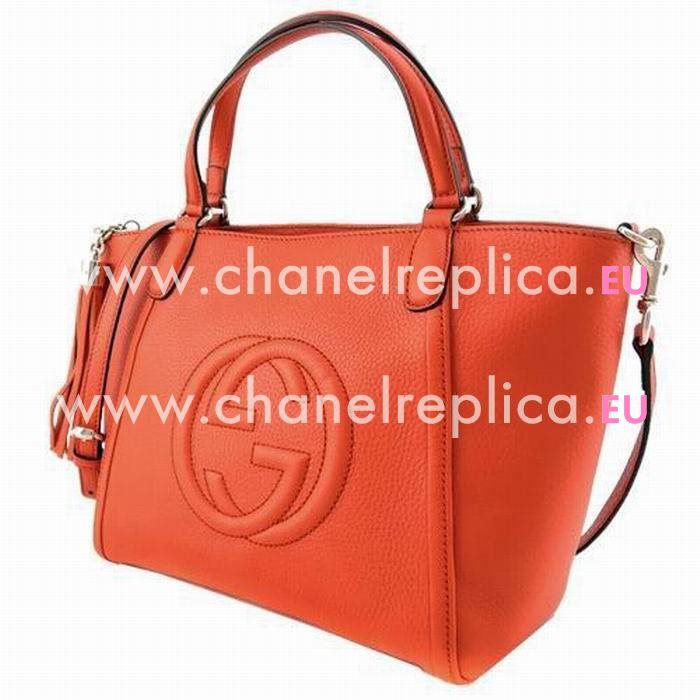 Gucci Soho GG Caviar Calfskin Bag Orange Red G5594636