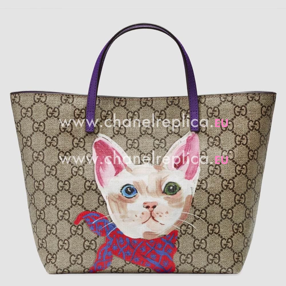 Gucci Childrens GG Supreme cat tote bag 410812 K2R1N 8595