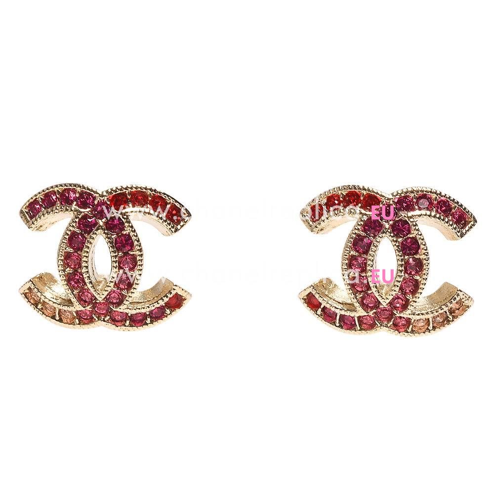 Chanel CC Logo Metal/Crystal Earring Gold FA888097