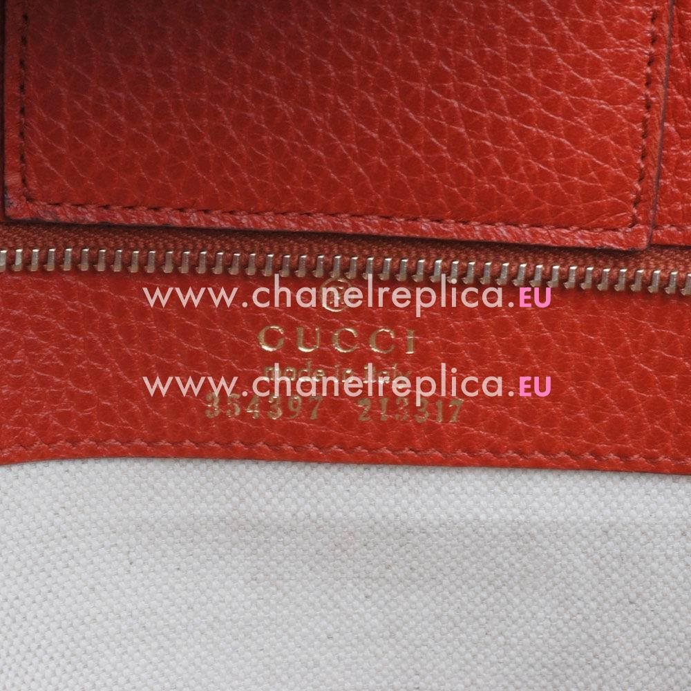 Gucci Swing Caviar Calfskin Leather Bag In Dark Orange G5456968