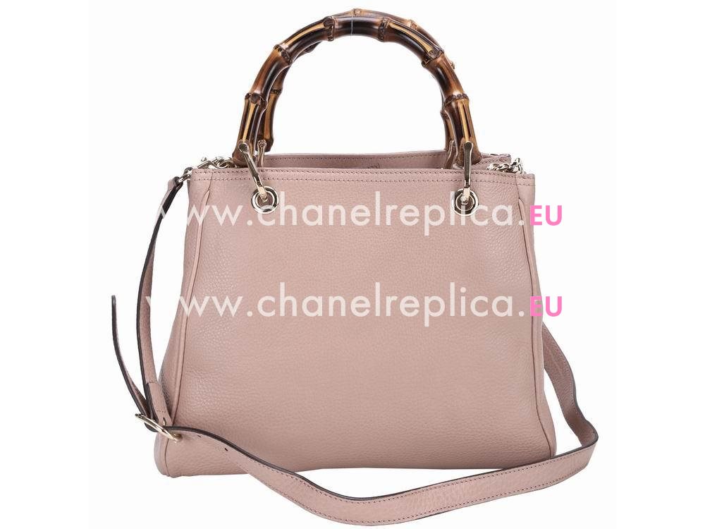 Gucci Bamboo Calfskin Handle Bag In Pink G58965