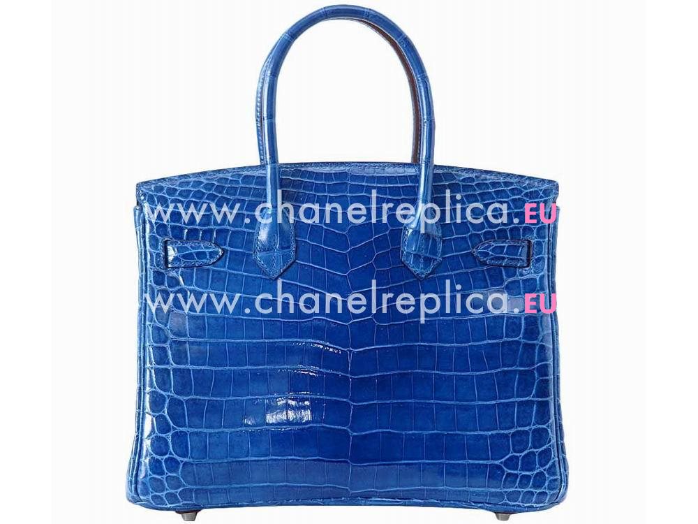 Hermes Birkin 30 Mykonos Crocodile Palladium Hardware Hand Sewing HS5551P