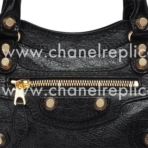 Balenciage City Lambskin Gold hardware Classic Mini Bag Black B2055042