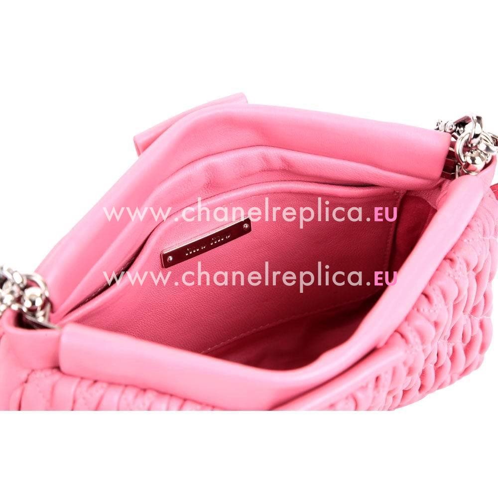 Miu Miu Crystal Wrinkle Nappa Shoulder Bag In Pink M7042704