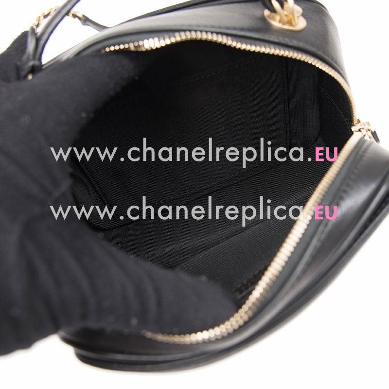 Chanel Black Calfskin Gold-Tone Metal Vanity Case A57905CBLKGP