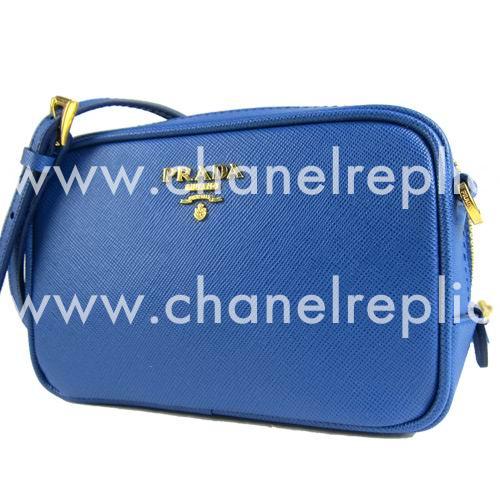 Prada Saffiano Relievo Logo Calfskin Mini Size Bag RoyalBlue PR5765867