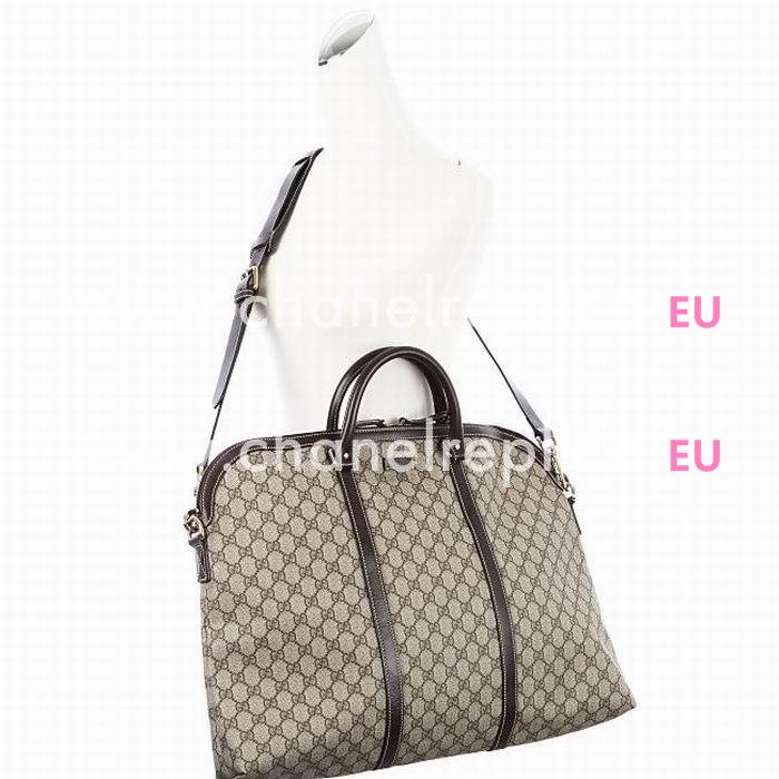 Gucci Briefcase GG Calfskin Bag In Brown G5549097