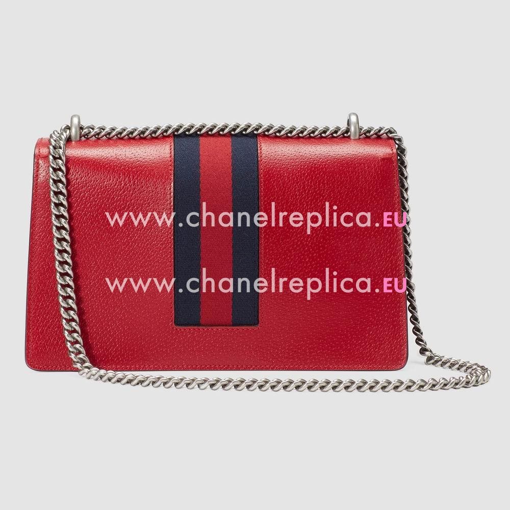 Gucci Dionysus embroidered leather shoulder bag Red 400249 CWIIX 8607