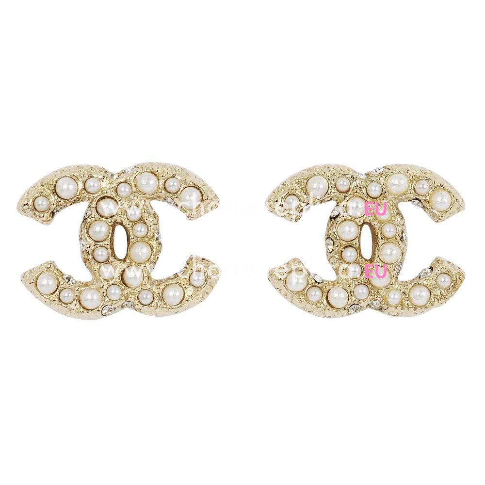 Chanel CC Logo Metal/Pearl Earring Gold FE639194