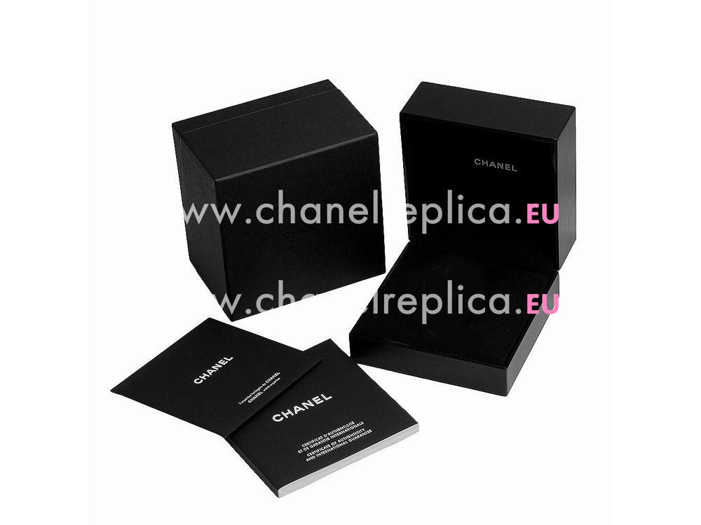 Chanel Matelasse Quartz Black Dial Ladies Watch H0475