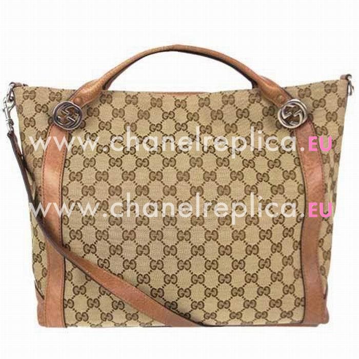 Gucci Miss GG Calfskin Weaving Hobo Bag In Khaki Coffee G5183732