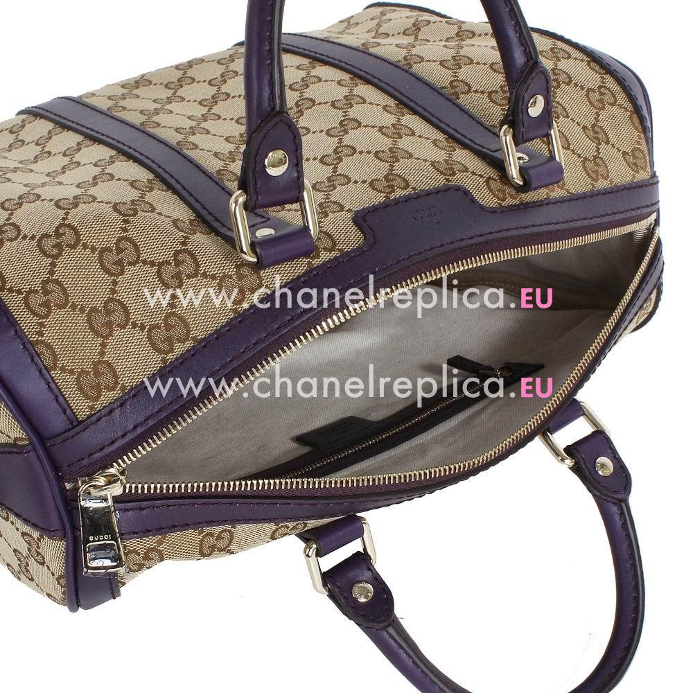 Gucci Vintage Web Calfskin Boston Bag In Purple G4722851