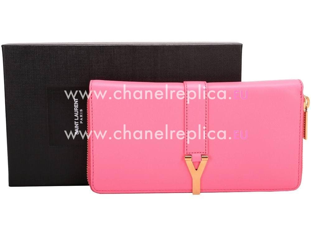 YSL Saint Leather Paris Y Calfskin Small Bag In Pink YSL5262547
