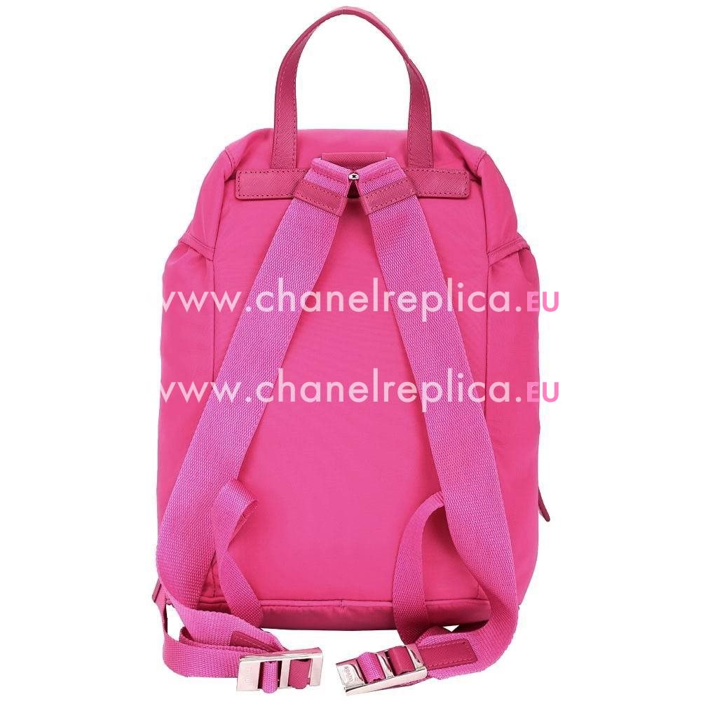 Prada Triangle Logo Nylon Backpack Peach Red P7011913