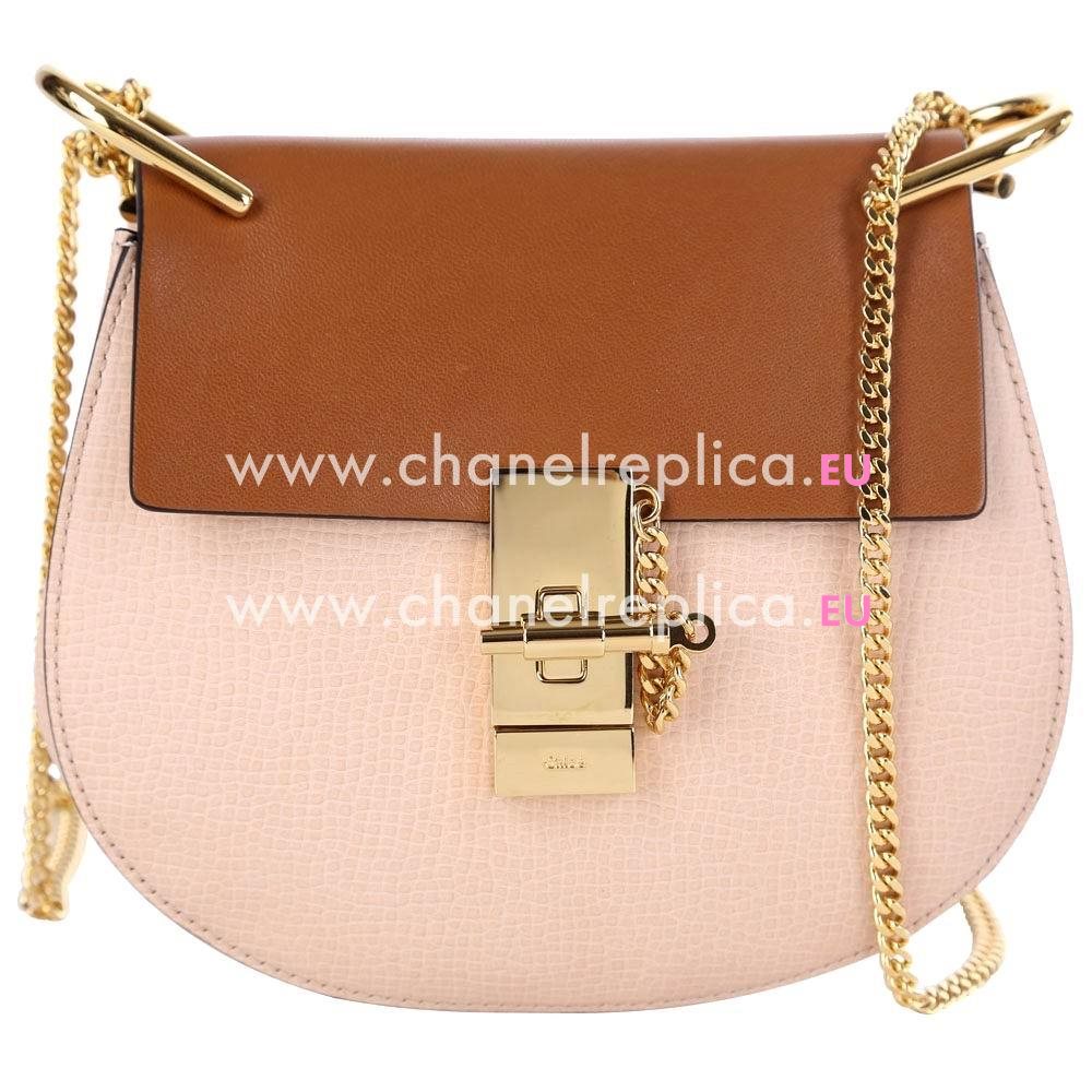 Chloe Drew Grain Leather Golden Chain Bag Brown C55649980