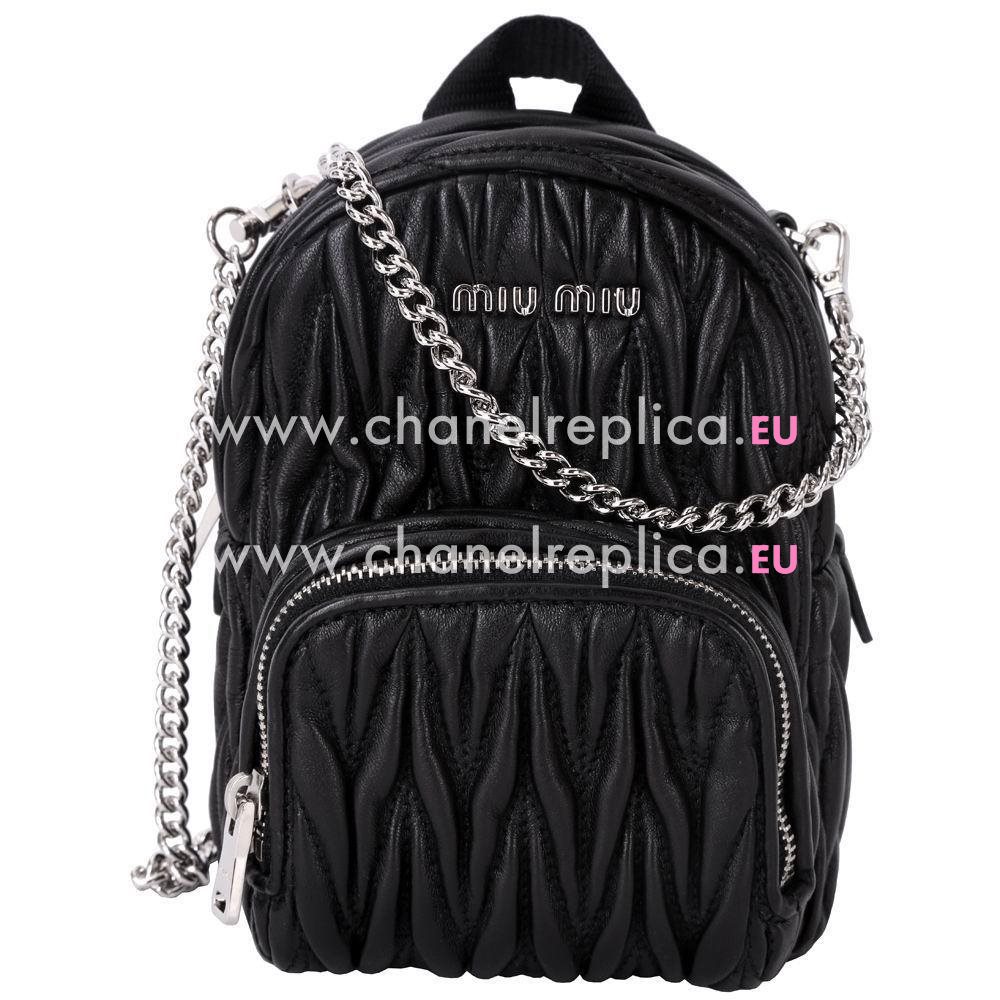 Miu Miu Matelass Mini Goatskin Bag Black MM6111805