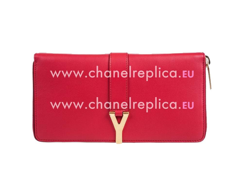 YSL Saint Leather Paris Y Calfskin Small Bag In Red YSL5321296