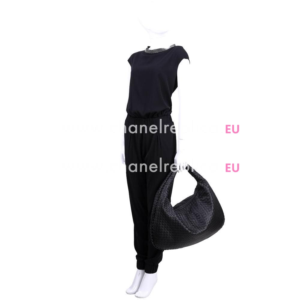 Bottega Veneta Intrecciato Maxi Nappa Weave In Black B6110604