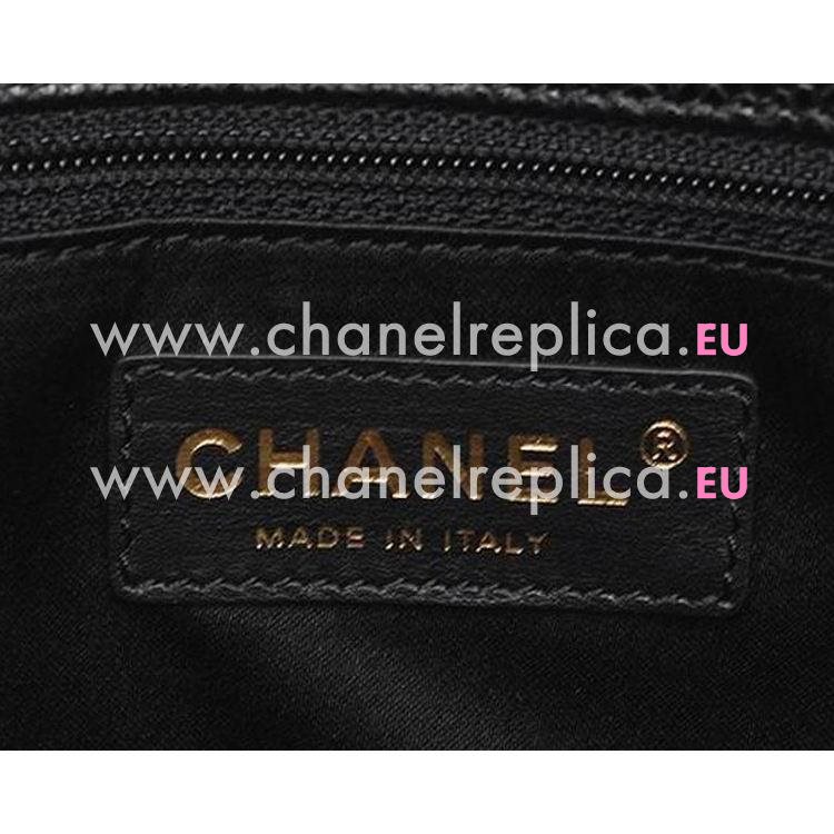 Chanel Caviar Leather Grand Shopper Bag Black(Gold) A50995C-BLK