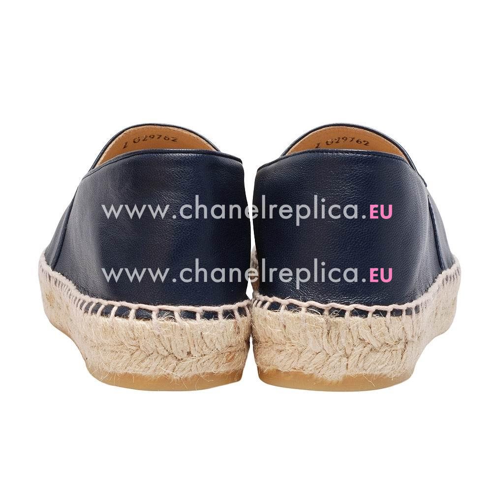 Chanel Lambskin CC Espadrilles Penelope Shoes Black CG569598