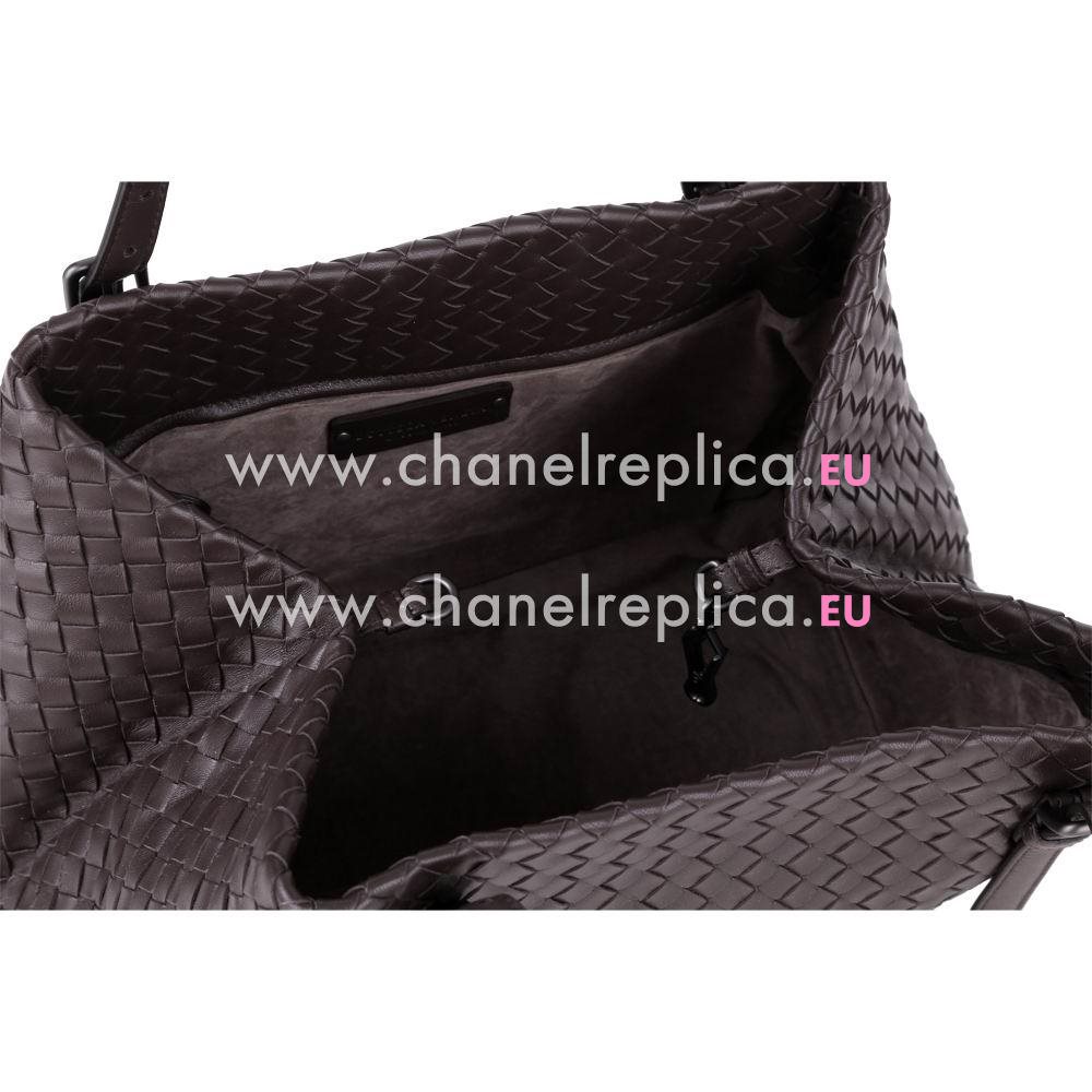 Bottega Veneta Classic Nappa Leather Woven Tote Bag Chocolate B5932024