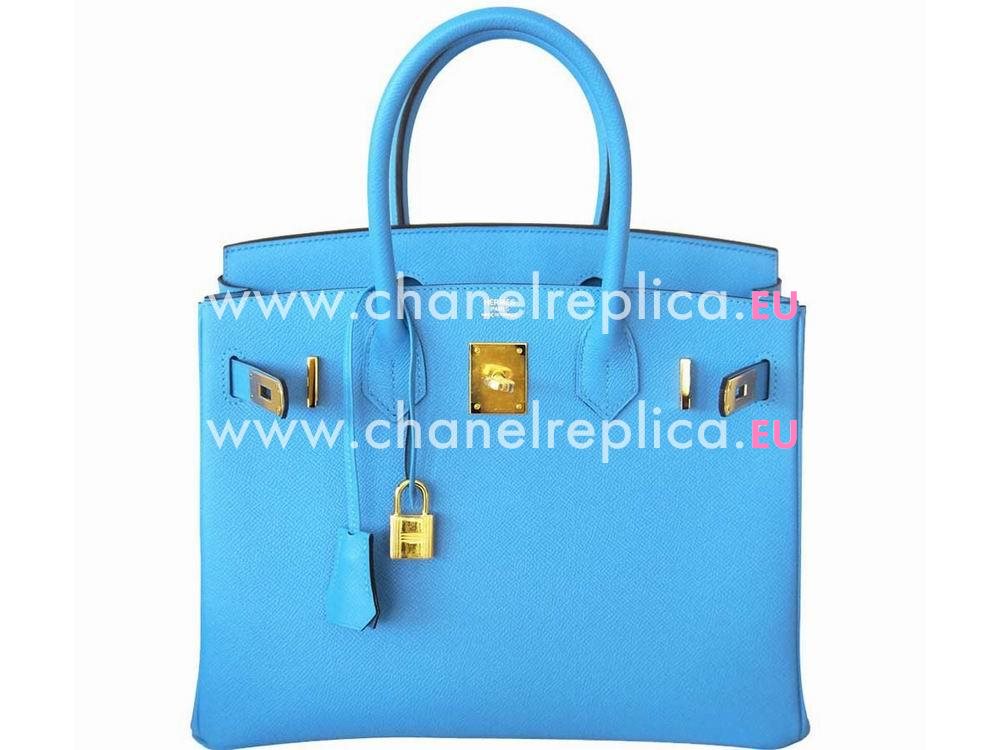 Hermès Birkin 30cm Blue Paradise Epsom Leather GHW HS5555W