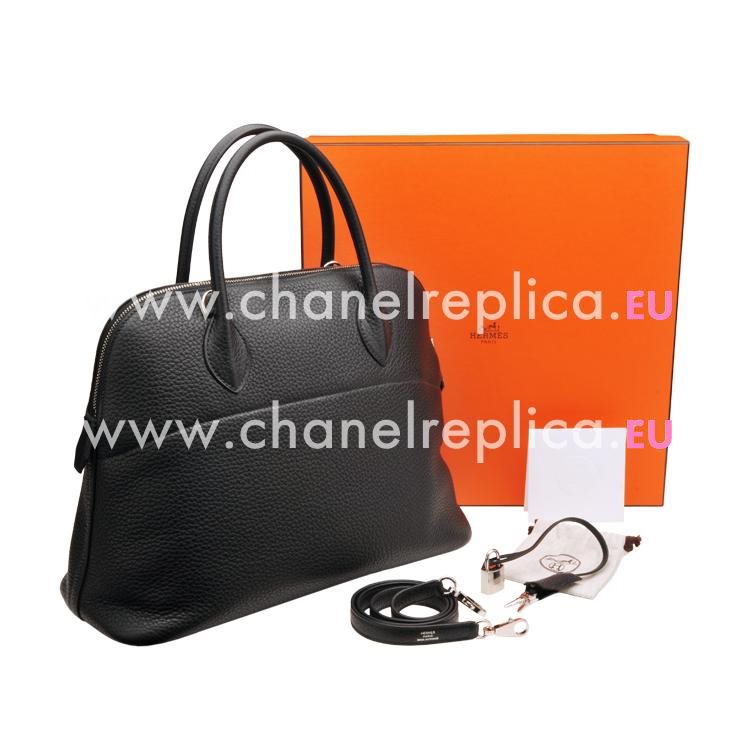 Hermes Bolide 35 Togo Leather 89 Noir Palladium Hardware Handbag HBOLIDE35TN
