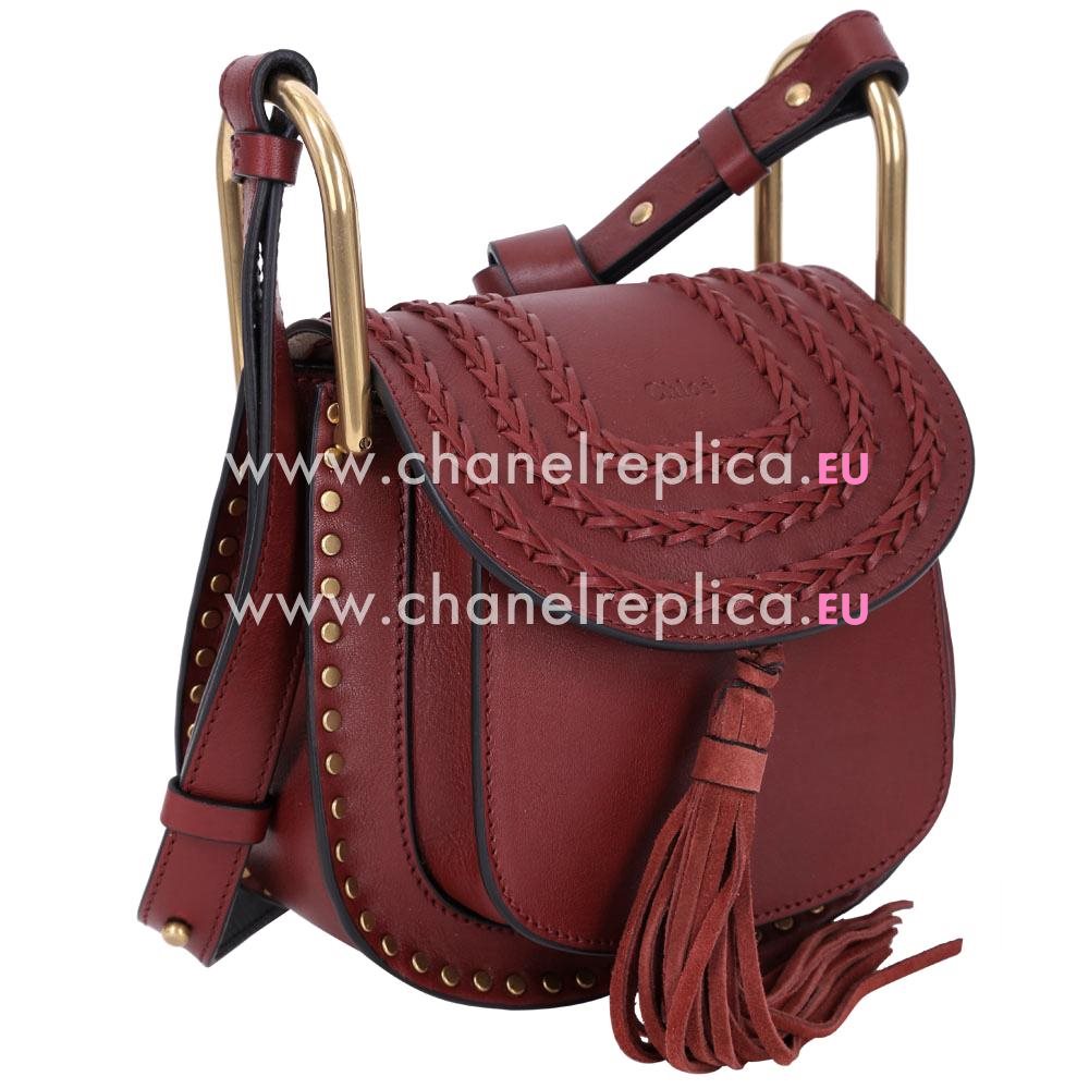 Chloe hudson Calfskin Mini Shoulder Bag In Dark Red C678903