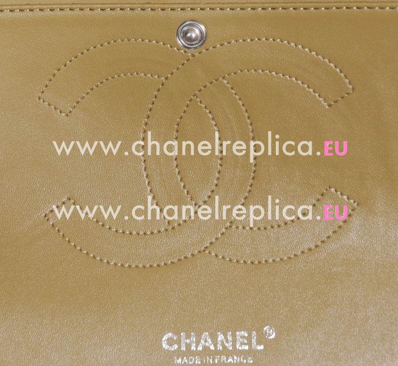 Chanel Lambskin Jumbo Double Flap Bag Khaki(Silver) A58600KAS