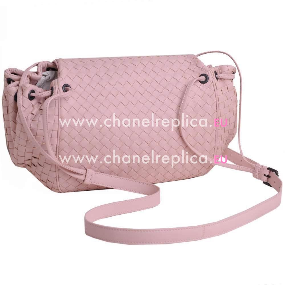 Bottega Veneta Cross Body Nappa Woven Shouldbag Pink B6110308