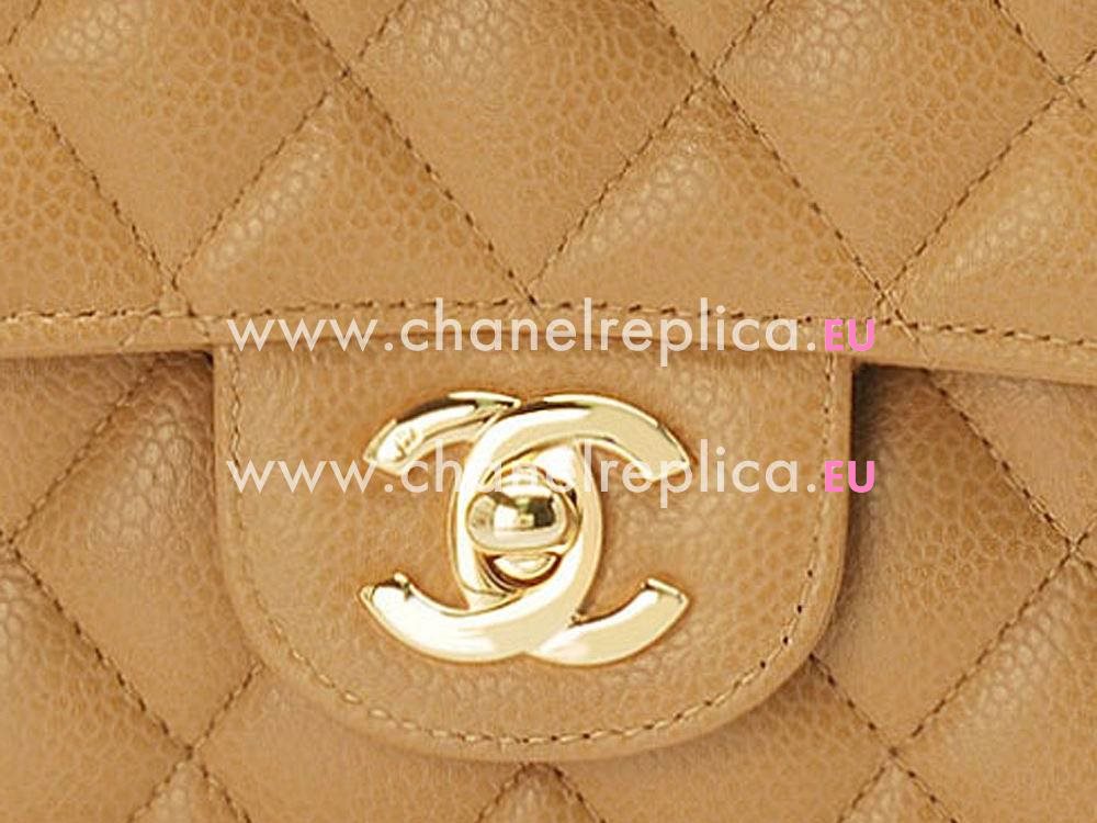 Chanel Caviar Medium Double Flap Bag Camel(Silver) A01112CMS